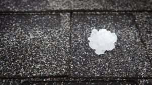 hailstone on roof
